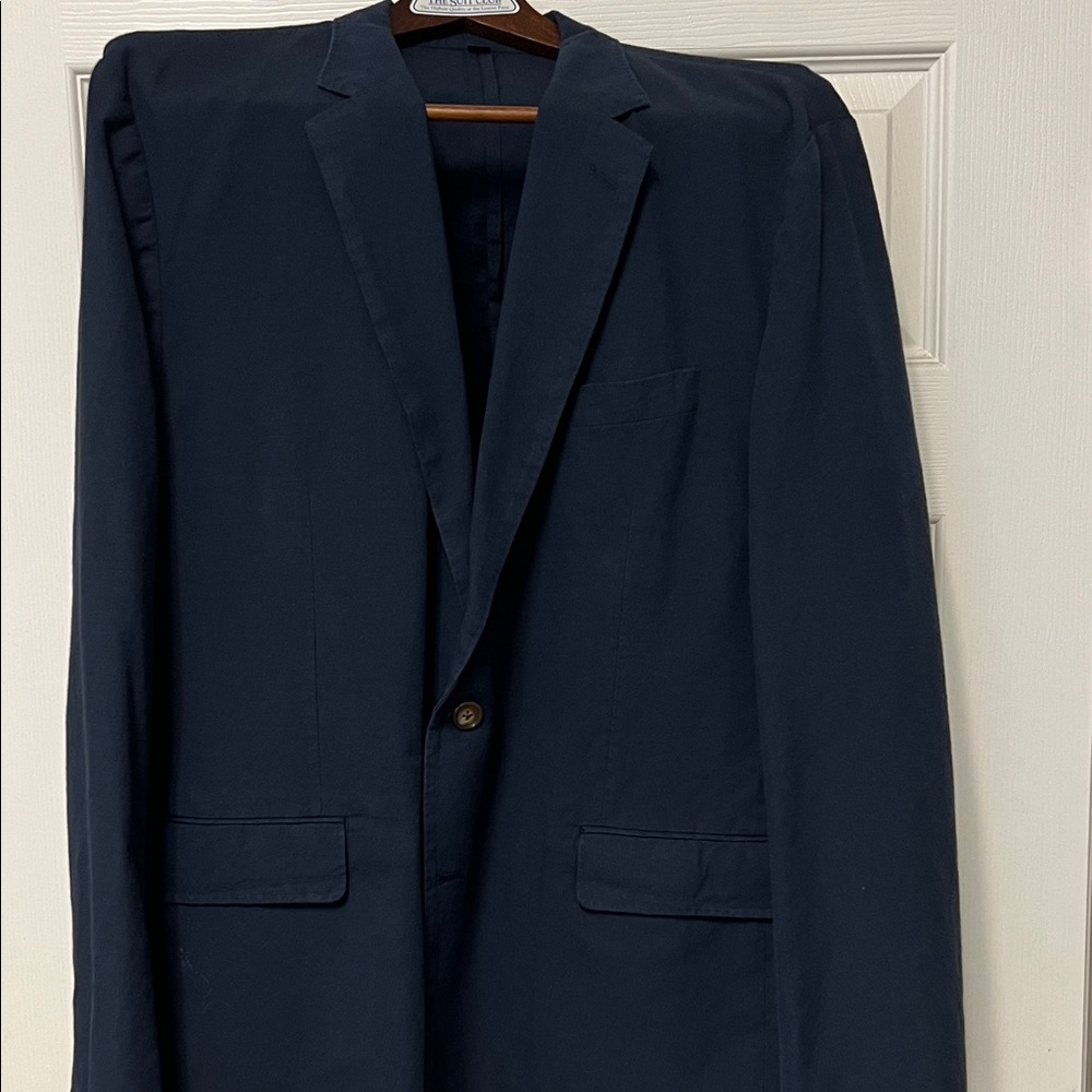 J. Crew 46 R Linen Midnight Blue Blazer NWT